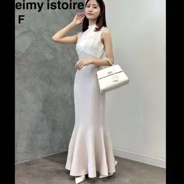 [새상품급] eimy istoire 레이스 레이어드 머메이드 니트 원피스