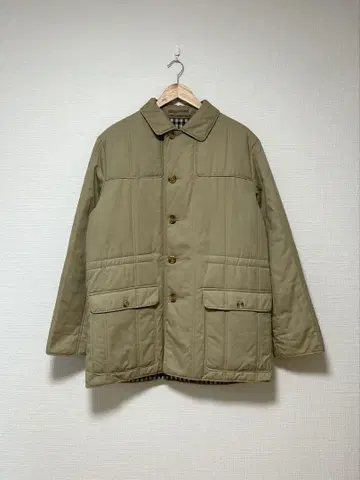 80년대 영국제 Aquascutum 퀼팅 자켓 충전솜 체크