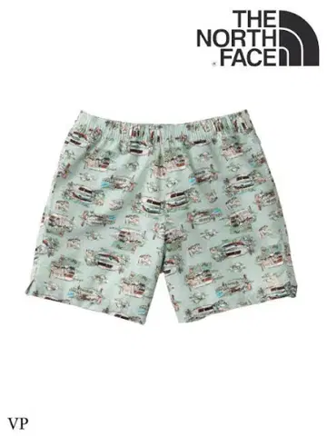 THE NORTH FACE 빈티지 카 패턴 숏팬츠