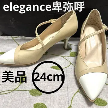 elegance 히미코 스틸레토 가죽 하이힐 24cm