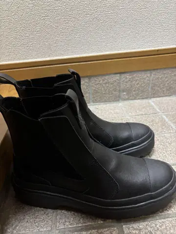 한국 Converse 블랙 사이드 고어 부츠 통굽