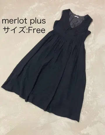 merlot plus 슬리브리스 레이스 롱 원피스 사이즈: Free