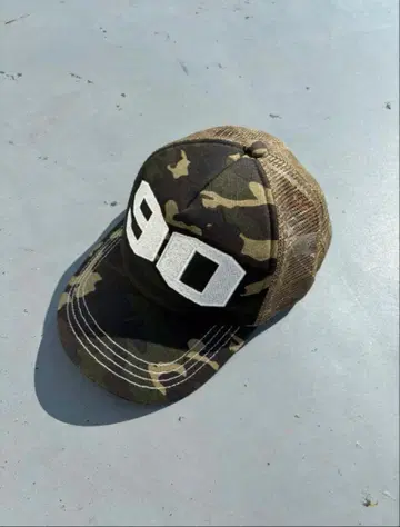 90 Numbering Assort Mesh Cap Green camo