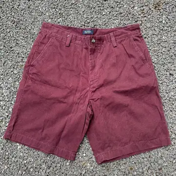 NAUTICA 버건디 숏팬츠
