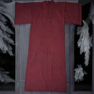 홑옷 보카시 문양 포도색 명주 NO.46