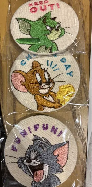 톰과 제리 시크릿 자수 캔뱃지