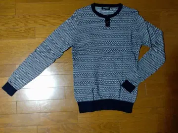 JOHN SMEDLEY 기하학 패턴 스웨터 M