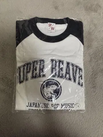 SUPER BEAVER 래글런 T셔츠 화이트/블랙