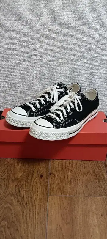 CT70 Converse 블랙 로우컷 스니커즈