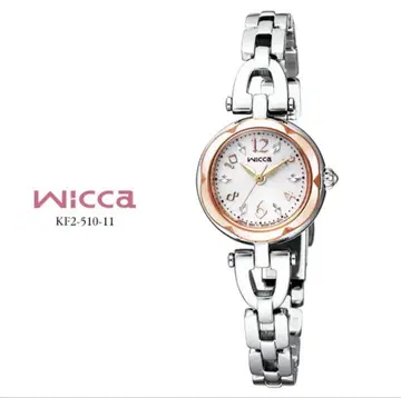Wicca KF2-510-11 실버/로즈 골드 솔라 아날로그