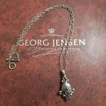 GEORG JENSEN 자수정 실버 목걸이
