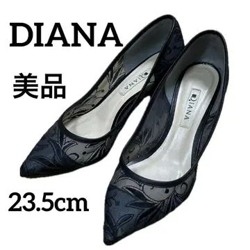[ 새상품급 ] DIANA 다이애나 펌프스 보태니컬 레이스 자수 스틸레토