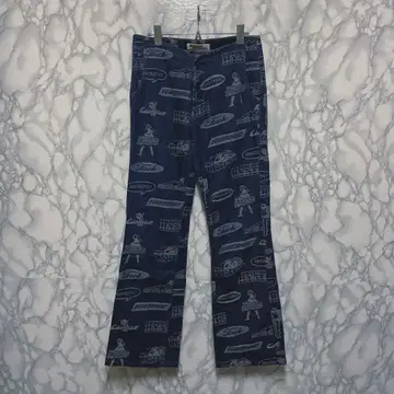 새상품급 90년대 HYSTERIC GLAMOUR 올 패턴 데님 빅센걸