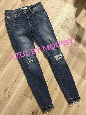 AZULBYMOUSSY 정가 8,000엔 정도 데미지 스키니 데님