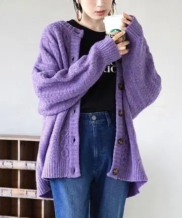 미사용 택 포함 MIMIMEMETE 미미메메트 케이블 니트 가디건