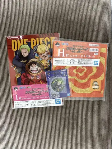 [미개봉 새상품] ONE PIECE 클리어파일/손수건/키링 3점