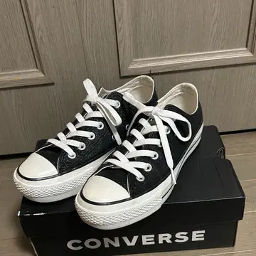 converse 올스타 PLTS 글리터 통굽 23.5 블랙