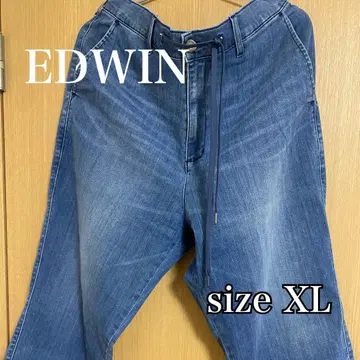 EDWIN 하프 팬츠 데님 팬츠 7부 기장