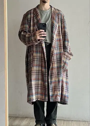 70s JC Penney 아크릴 울 가운 코트