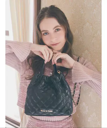 Maison de FLEUR 퀼팅 복조리 숄더백