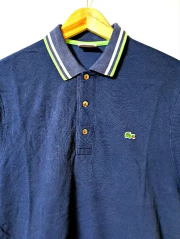 LACOSTE 네이비 피케 셔츠 사이즈 5