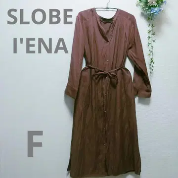 SLOBE I'ENA 브라운 셔츠 원피스 F 사이즈 a0207