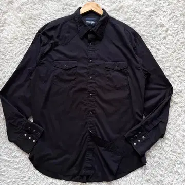 Wrangler 랭글러 웨스턴 긴팔 셔츠 블랙 무지
