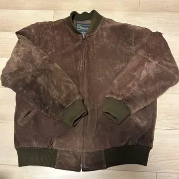 croft & barrow 블루종 스웨이드 구제 의류 가죽