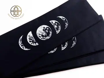반폭 오비 양면 달의 차고 기울음 초승달 블랙 미사용 새상품