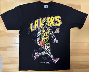 워렌 로터스 x NBA LA Lakers 콜라보 T셔츠 L 사이즈 블랙