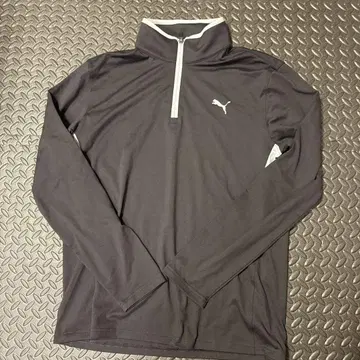 PUMA 남성용 하프 지퍼 스웨터 M 블랙
