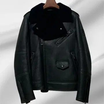 레어 Belstaff 무스탕 가죽 더블 라이더 재킷 48
