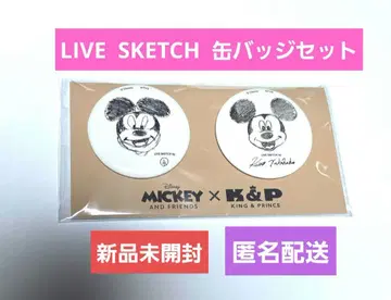 MICKEY x K&P LIVE SKETCH 캔뱃지 세트 킹프리