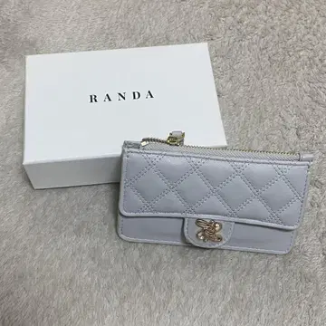 RANDA 그레이 퀼팅 카드 케이스