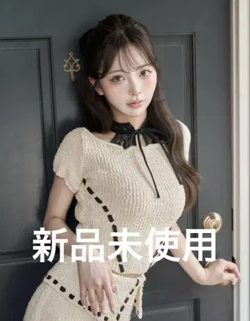 다리치 스티치 디자인 니트 셋업