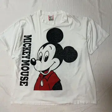 disney vintage 90년대 미키마우스 양면 프린트 티셔츠