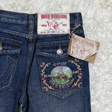 레어 택 포함 TRUE RELIGION JOEY SUPER T 자수