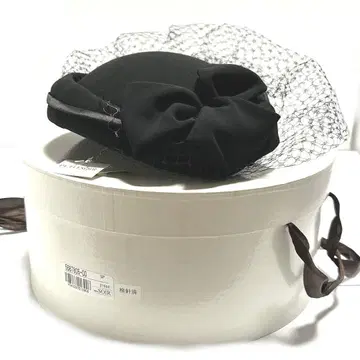 M75 PETITSOIR 소와르 튤 블랙 토크 모자 관혼상제 미사용