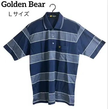 Golden Bear 골든베어 반팔 피케 셔츠 곰 로고 스트라이프