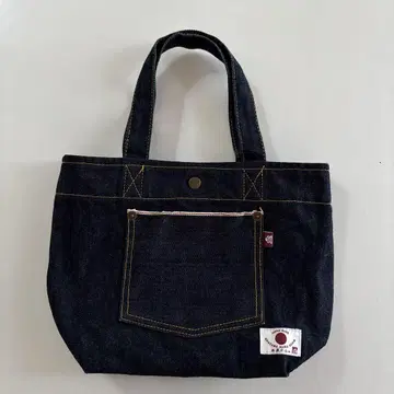 오카야마 이바라 데님 미니 토트백 JAPAN MADE 인디고 토트