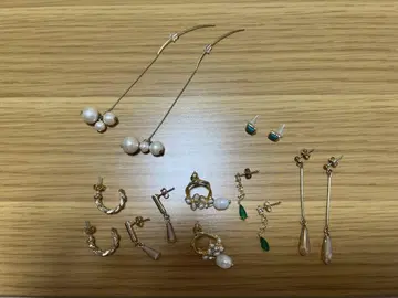 귀걸이 7세트 수지 에메랄드색 포함