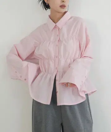 LIAN 블라우스 셔츠 셔링 뷔스티에 디자인 셔츠 여성용