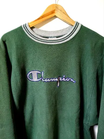 Champion Reverse Weave 트레이너 그린 맨투맨