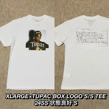 상태 좋음 24SS XLARGE x TUPAC BOX LOGO TEE S