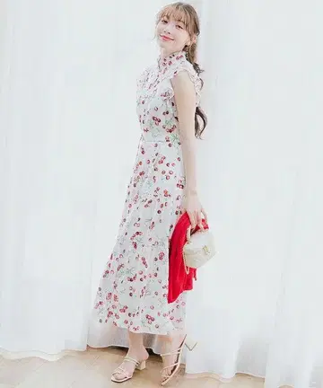 LILLIAN CARAT 체리 패턴 원피스 S
