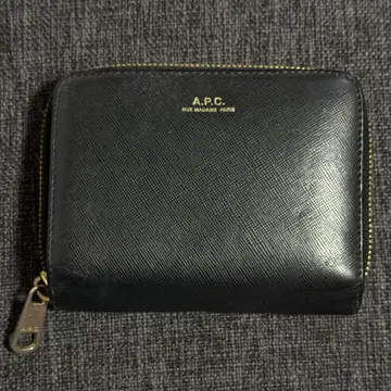 A.P.C. 블랙 가죽 접이식 지갑