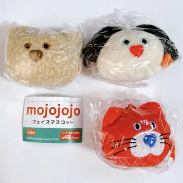 mojojojo 페이스 마스코트 3점 고양이 곰 개