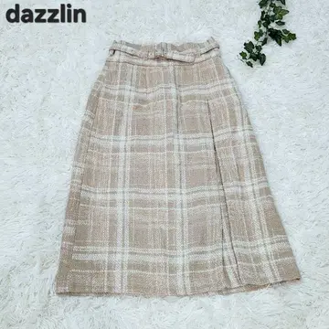 인기 레어 다즈린 체크 무늬 파니에 아이라인 스커트