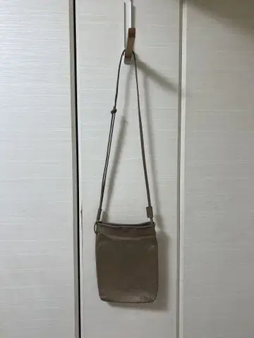 SLOW embossing leather shoulder bag