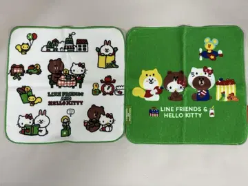 LINE FRIENDS & HELLO KITTY 미니 타월 2매 세트